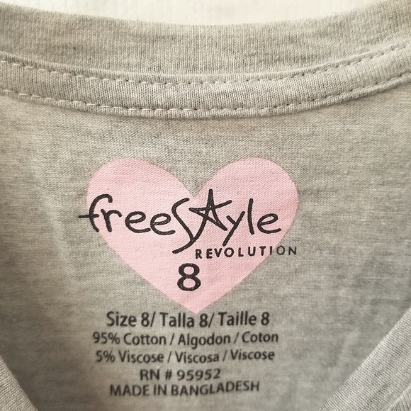 Gray Cat Top Size 8 Girls - Picture 3 of 5